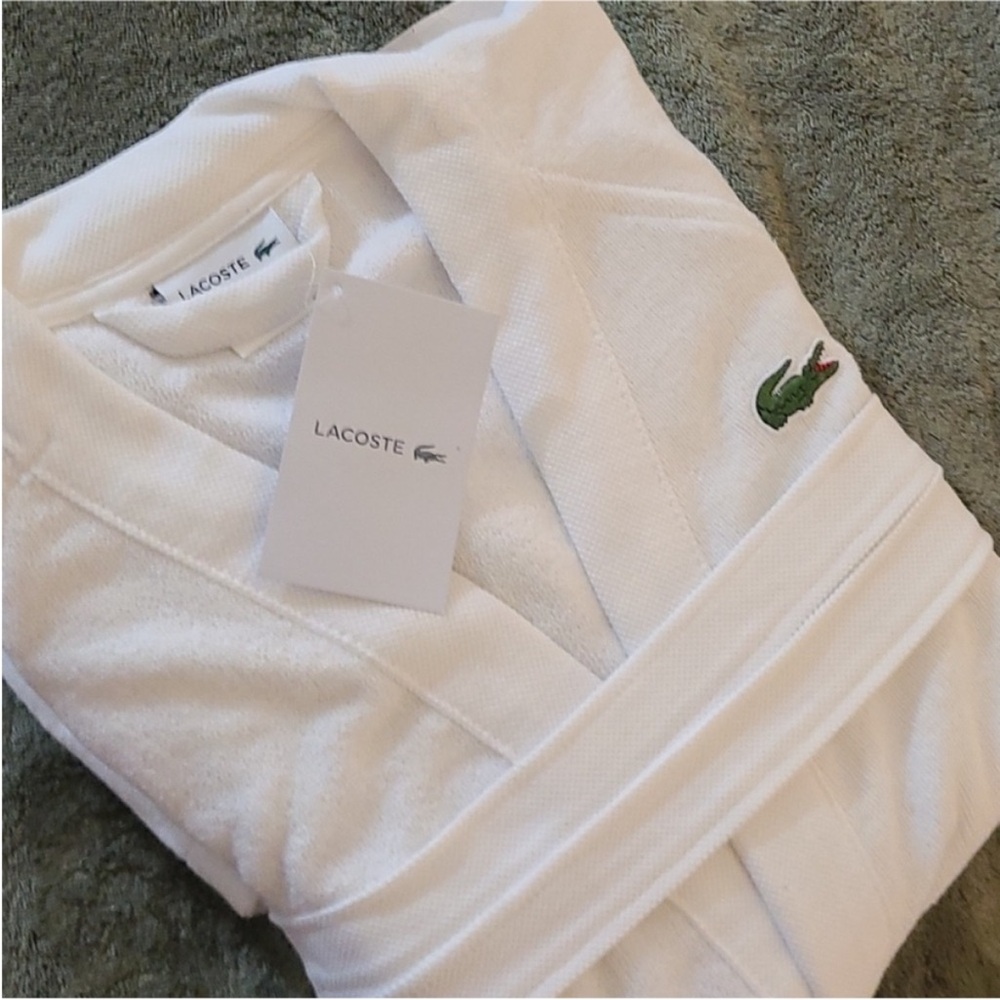 NWT Lacoste White Classic Pique Robe